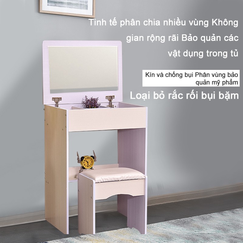 Bàn trang điểm tủ đựng đồ liền thân mẫu phòng ngủ mới dành cho nhà nhỏ, tủ trang điểm có kèm gương YB16B