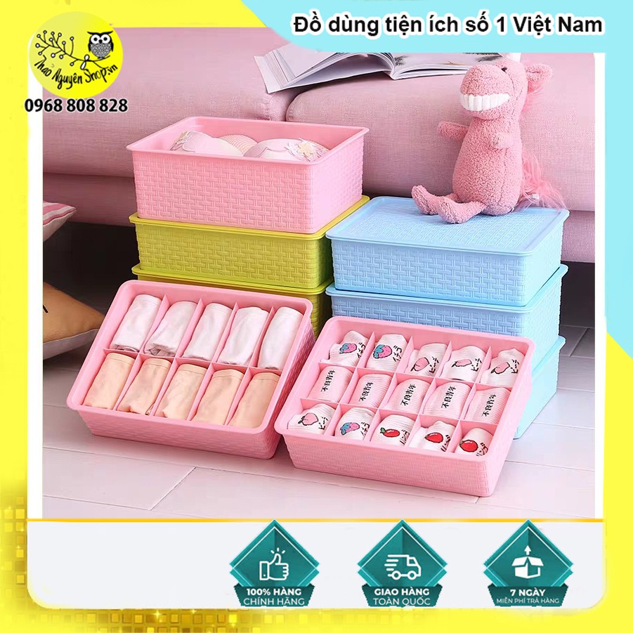 Hộp nhựa đựng đồ lót có nắp
