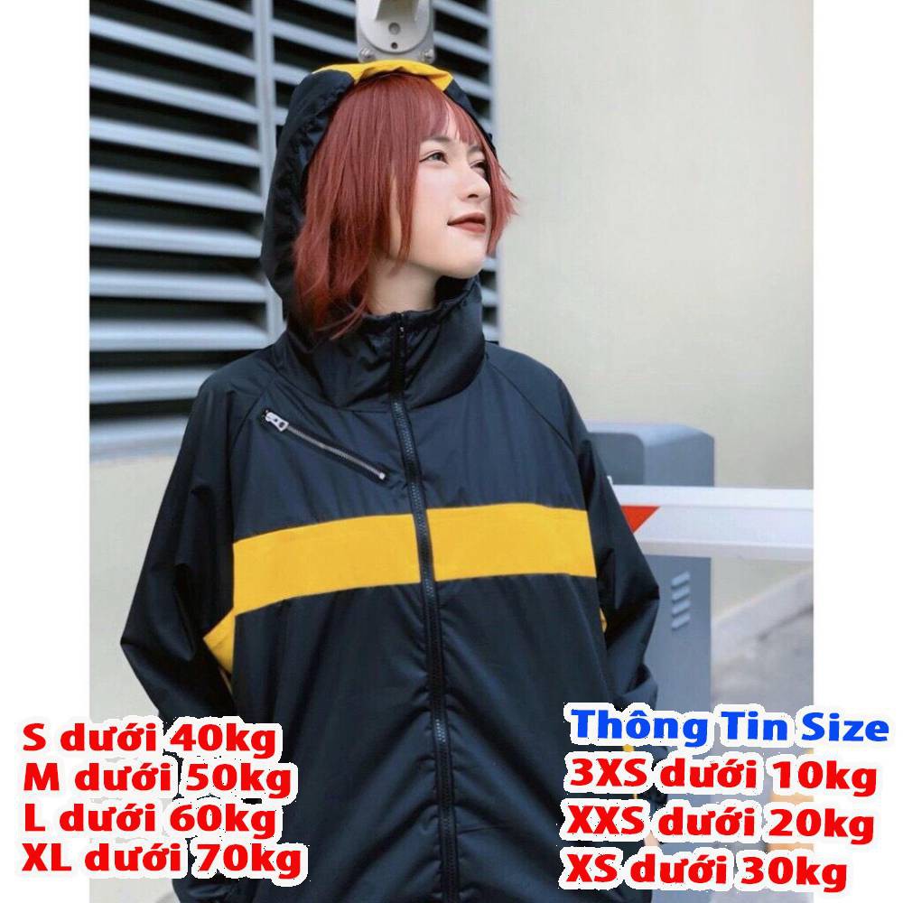 Áo khoác dù nam nữ sọc ngang siêu cá tính giá rẻ cực hot