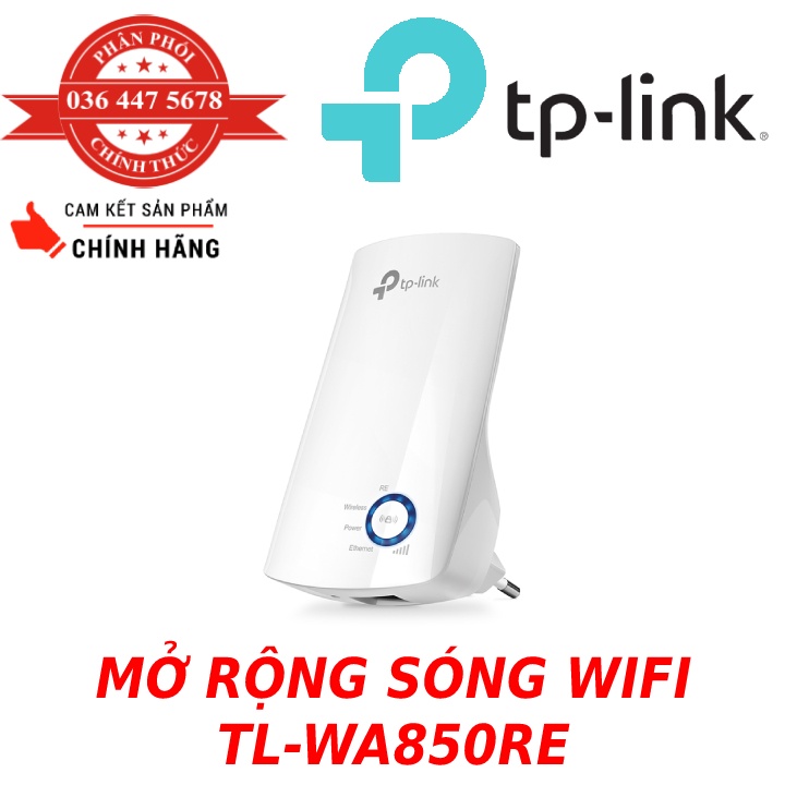 Bộ Kích Sóng Mở Rộng Sóng WiFi tăng cường wifi Tốc Độ 300Mbps TP-LINK TL-WA850RE - Hàng Chính Hãng