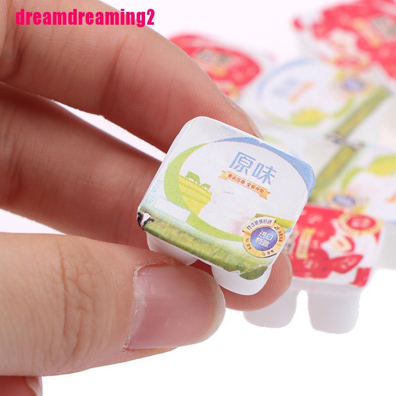 Bộ 10 Hộp Sữa Chua Đồ Chơi Mini Tỉ Lệ 1: 12