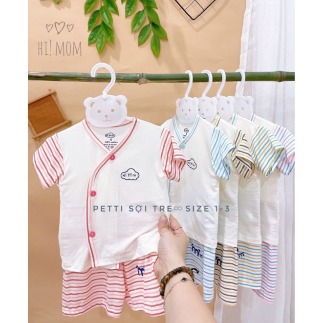 Bộ sơ sinh ngắn tay mềm mát