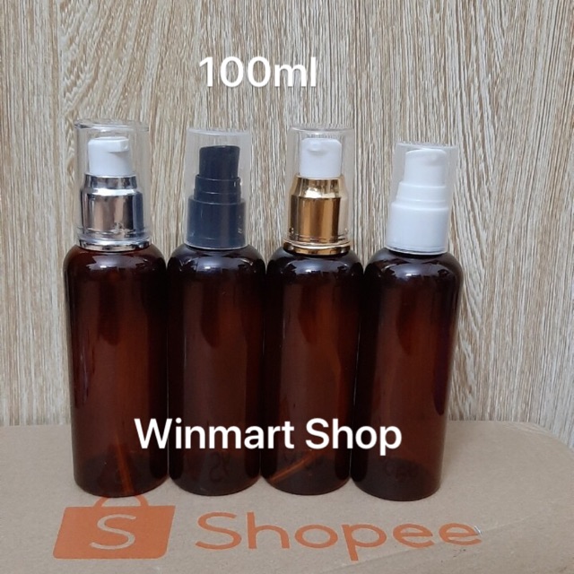 Chai nhựa nâu nắp xịt giọt 100ml