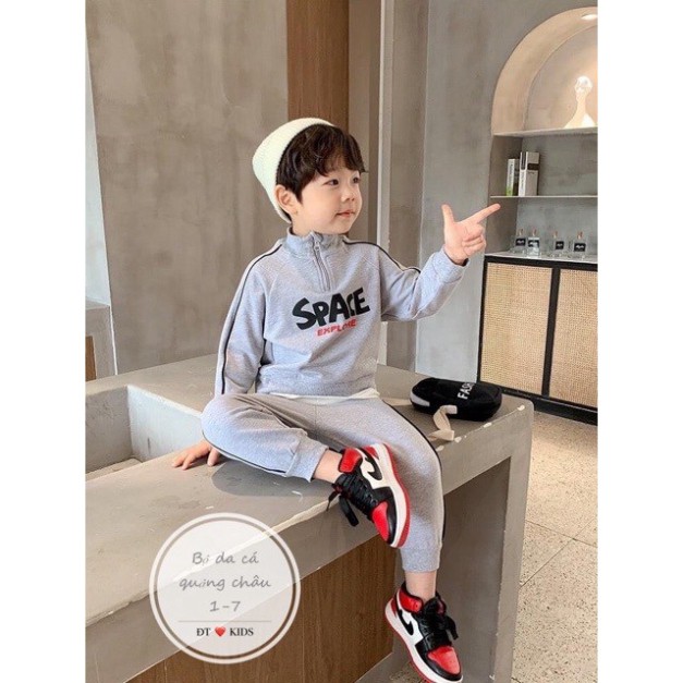 Xả Bộ Space dài tay da cá cho bé trai