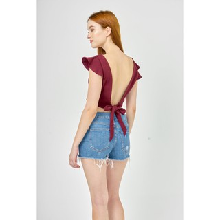Áo Croptop cổ U cột dây dáng xinh