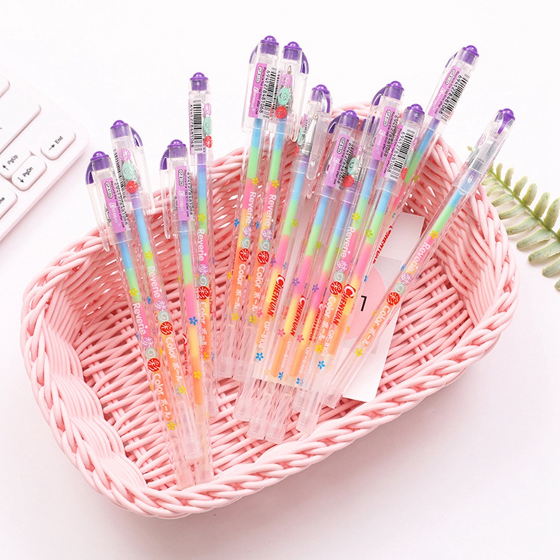 Bút Mực Gel 6 Màu Thay Đổi Độc Đáo Tiện Dụng