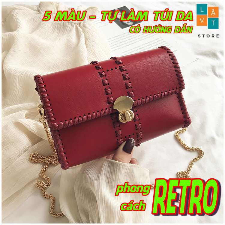 Túi đeo chéo cổ điển Retro - Bộ kit tự may túi handmade - Nguyên liệu đầy đủ cắt sẵn