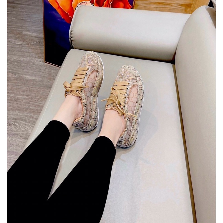 Giày thể thao MC Queen đính đá đế nhẹ êm ( có size 39)
