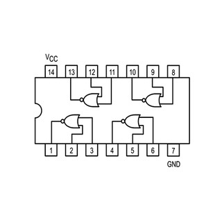 Linh Kiện 74LS02 Quad 2-input NOR Gate DIP14