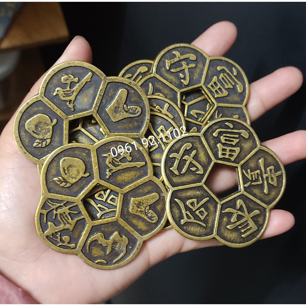 Đồng hoa mai  phong thủy may mắn 5,3cm