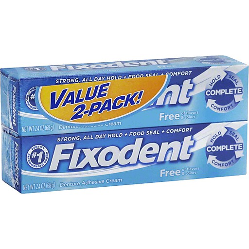 [MẪU MỚI] Keo dán hàm răng giả Fixodent 68g, không chứa hương liệu và màu nhân tạo (Free of flavors &amp; colors)