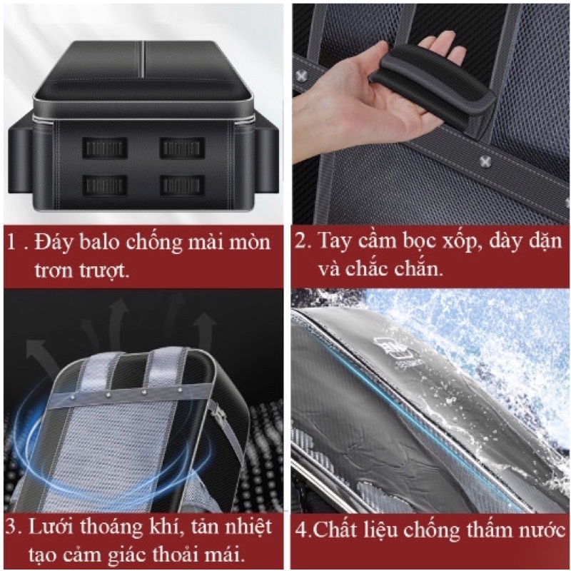 Balo dung tích lớn đựng ghế câu đài , Túi đựng rọng Bennuo chất liệu PU chống thấm nước