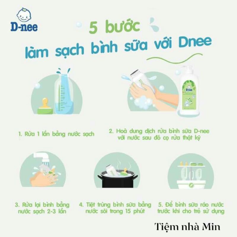 Nước rửa bình sữa Dnee
