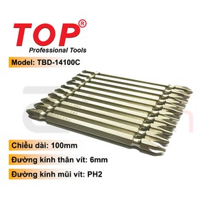 Mũi vít 2 đầu top xi trắng dài 100mm 150mm 200mm