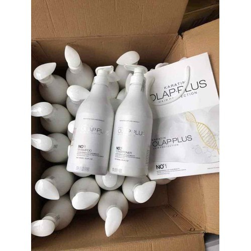 Dầu gội/xả Olap Plus Keratin 800ml giúp phục hồi hư tổn, lưu hương lâu và giúp mái tóc mềm mượt