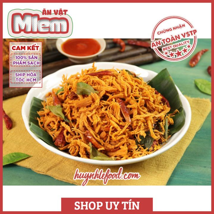 Khô Gà Lá Chanh Mlem Chuẩn Vị Cay Cay, Bùi Bùi, Ngon Ngon 300G Loại Chất Lượng - Ăn Vặt MLem