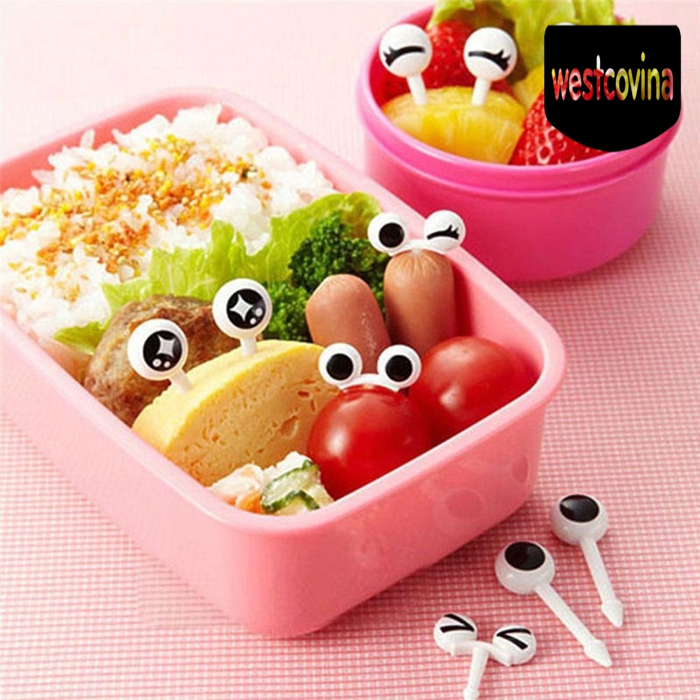 [Hot]☀ Set 10 Nĩa Ăn Trái Cây Hình Đôi Mắt Ngộ Nghĩnh