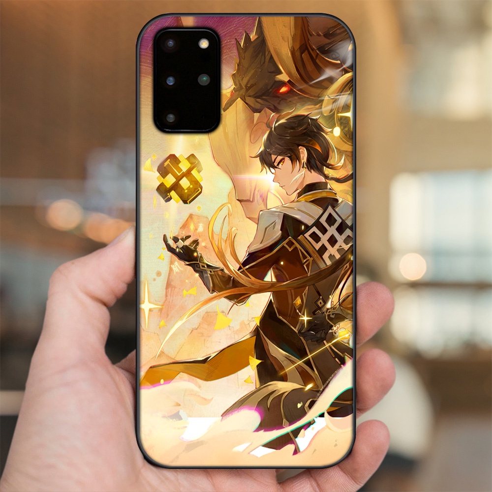 Ốp lưng Samsung S20 Plus viền đen in hình Zhongli Genshin Impact