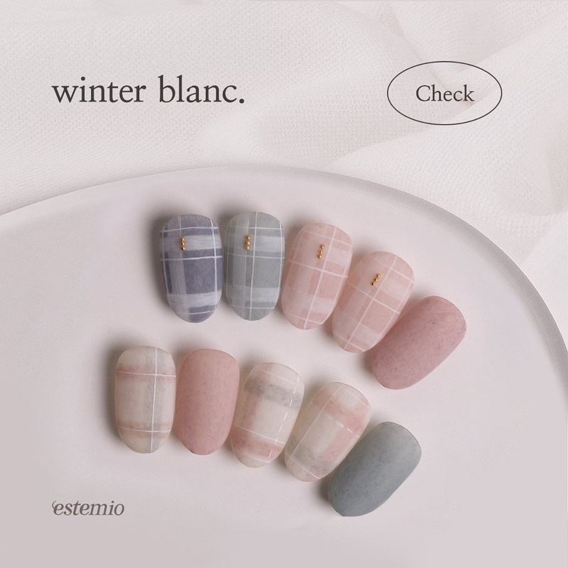 Sơn gel lông Estemio chính hãng Hàn Quốc set Winter Blanc