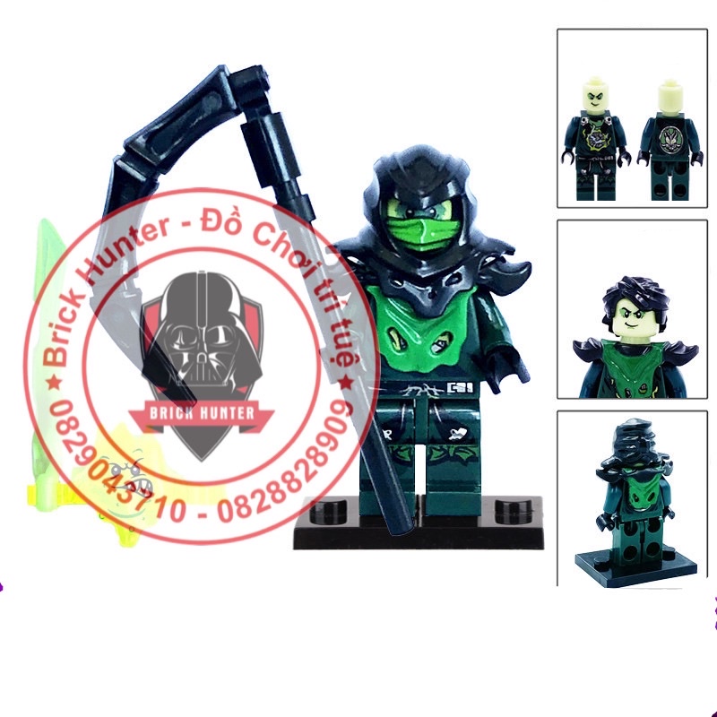 0093 đồ chơi lắp ráp mô hình minifigures nhân vật phản diện Moro bóng ma xanh trong ninja