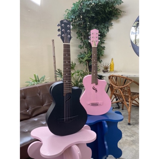 [MÃ giảm 40K]Đàn Guitar Mini Acoustic Mã Black DC-01 Chính Hãng ST.Real Guitar Sài Thành Kích Thước 80cm Size 1/2