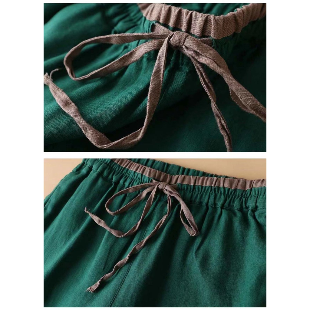 Quần dài cho nữ trung niên tặng mẹ, chất liệu cotton cao cấp mềm mịn, thoáng mát Thiều Hoa T0501