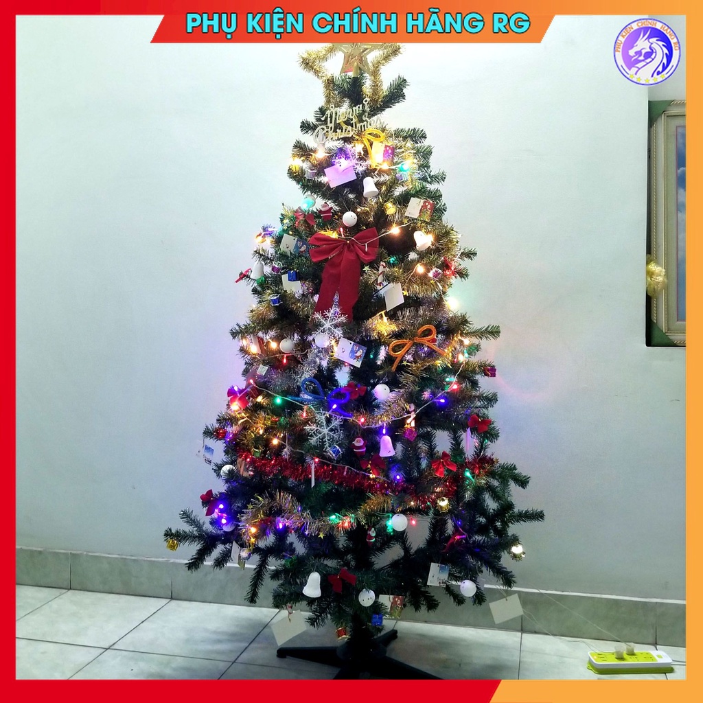 Cây thông noel 1m5 tặng kèm bộ phụ kiện trang trí giáng sinh cực đẹp