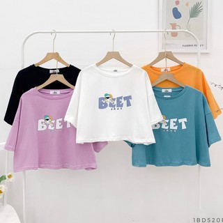 Áo croptop rộng hình thỏ beet Friday