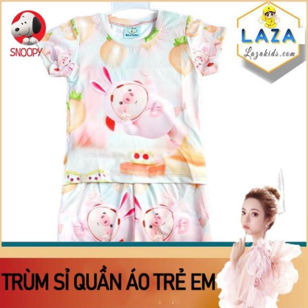 Giá sỉ Đồ bộ bé gái- Hoạt hình 3D thun lạnh dễ thương Lazakids