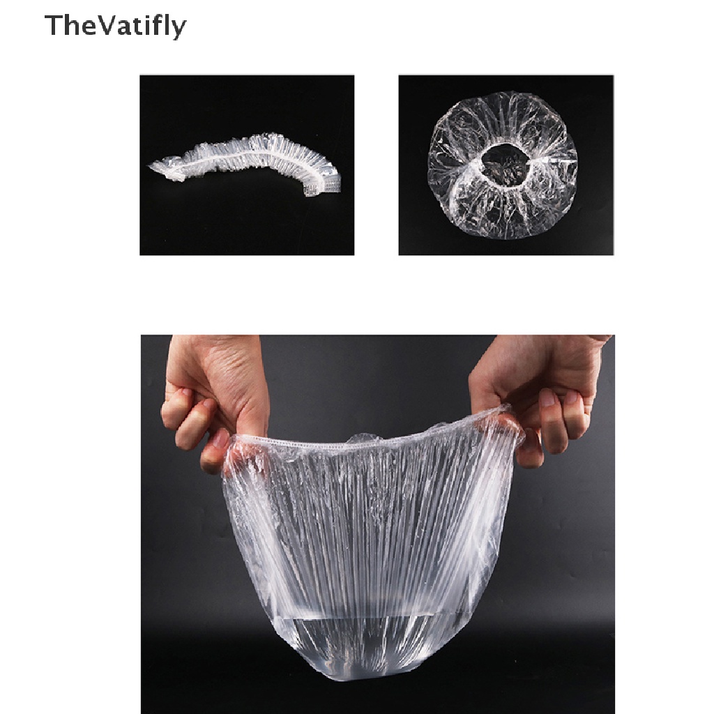 Set 100 Mũ Tắm Trùm Đầu Co Giãn Trong Suốt Dùng Một Lần