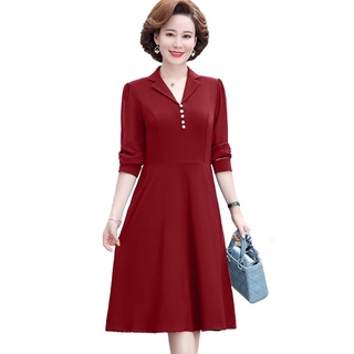 Đầm trung niên dự tiệc sang trọng Mimostore 85 , cổ chữ V tay dài form dài đến bắp chân chất liệu thoáng mát nhẹ