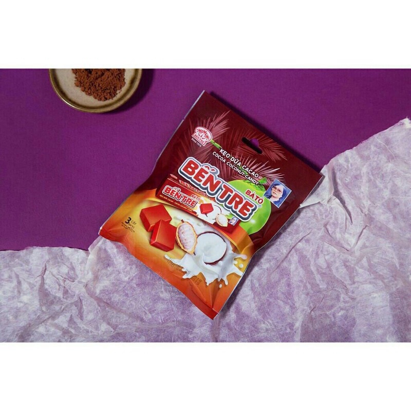Kẹo dừa Bến tre gói 142,5g gồm 3 thanh - Đặc sản Bến Tre