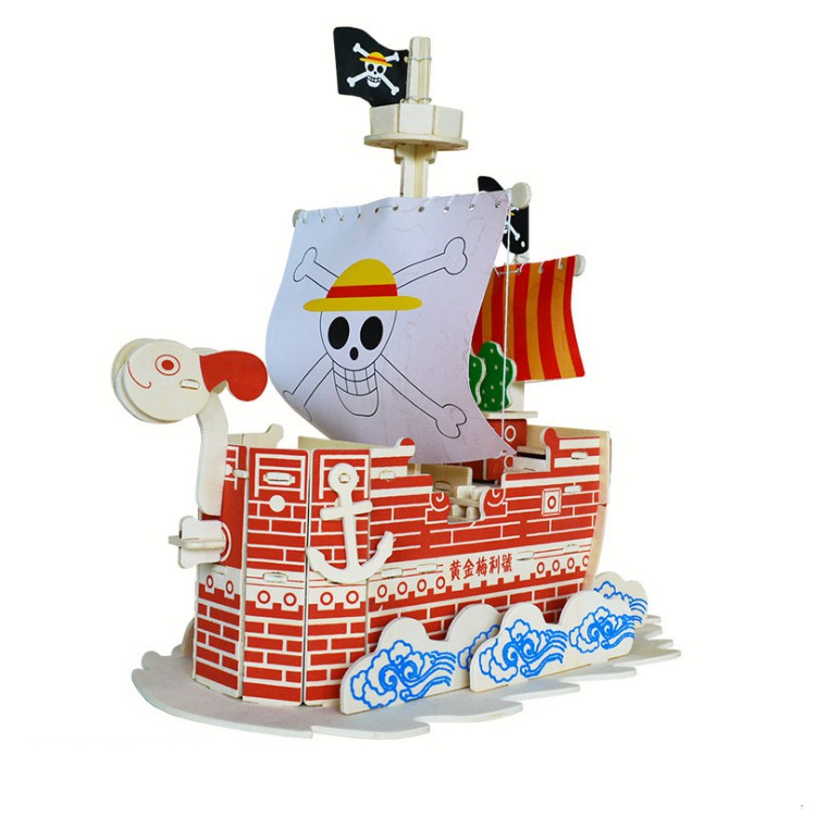 Đồ chơi lắp ráp gỗ 3D Mô hình Tàu Going Merry Onepiece