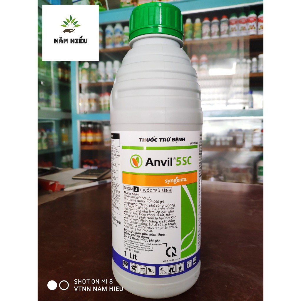 Anvil 5SC 1 lít  - Hexaconazole Syngenta Thuốc trừ bệnh Phấn Trắng, Đốm Đen , Rỉ Sắt Trên Cây Hoa Hồ
