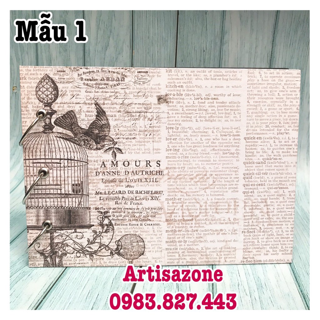 Scrapbook, album ảnh dán handmade - (Đọc kỹ mô tả từng sản phẩm)