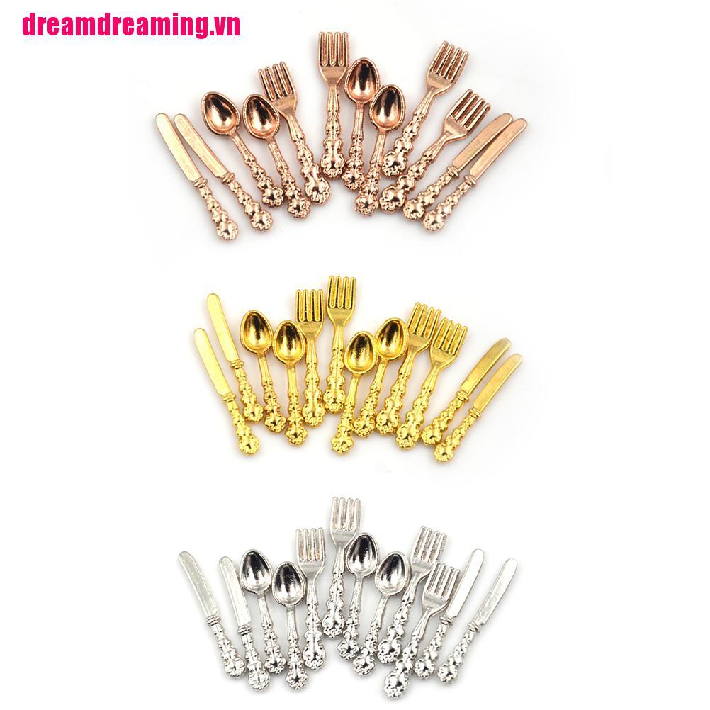 Bộ 12 Món Đồ Chơi Nhà Bếp Cho Búp Bê Tỉ Lệ 1: 12