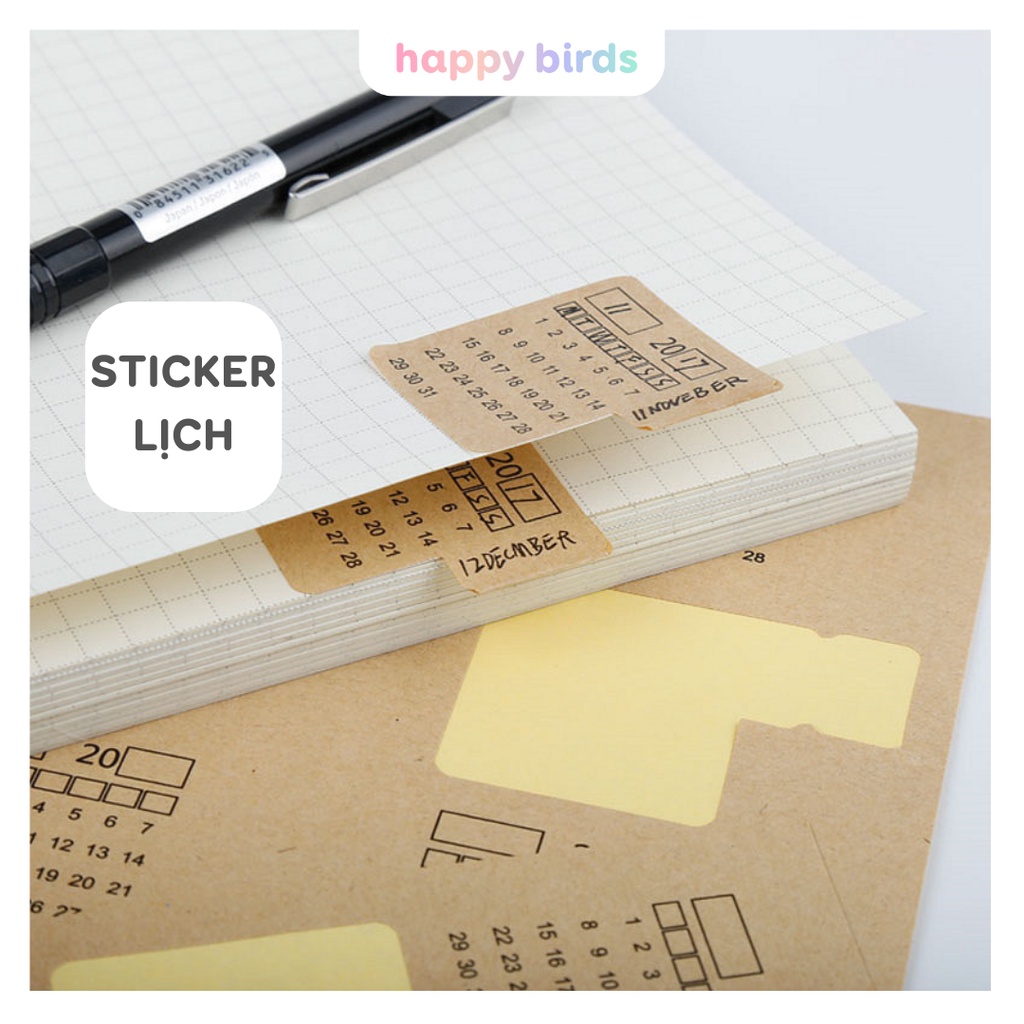 Giấy phân trang ghi chú sticker ngày tháng năm phân trang sổ ghi chép sổ planner bullet journal