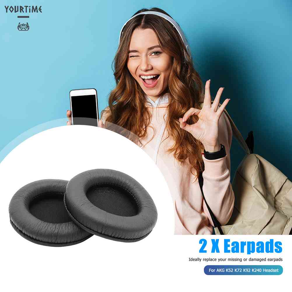 1 Cặp Miếng Đệm Tai Nghe AKG K52 K72 K92 K240 Bằng Da