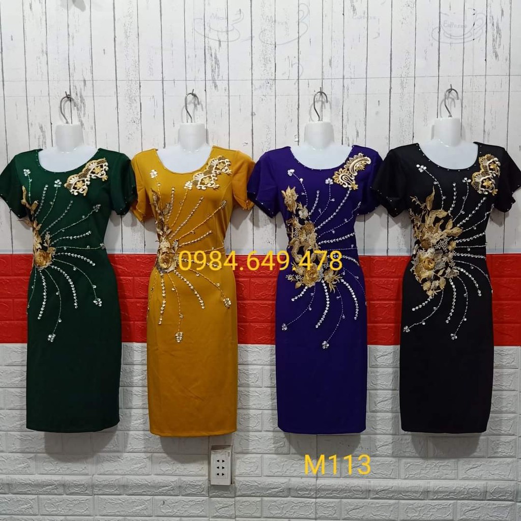 đầm trung niên dự tiệc sang trong linh shop