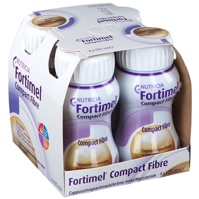 Sữa Fortimel Compact Protein Chai 125ml Vị Vani và Vị Dâu