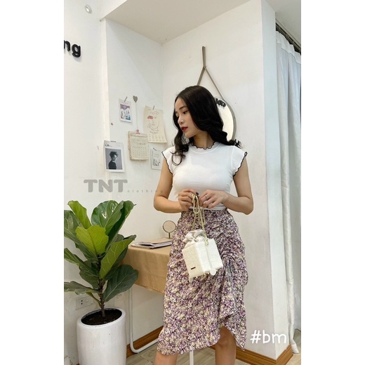 Chân Váy Hoa Rút Dây , cạp Chun sau Fs 60kg trở lại , có lót trong