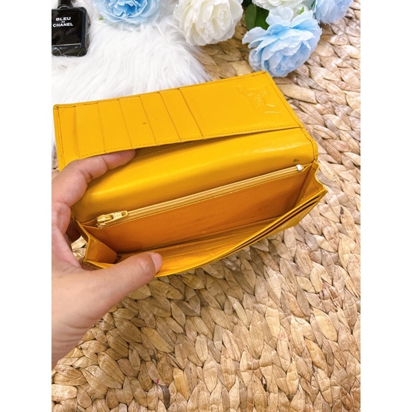 Ví hàng si màu vàng DA THẬT