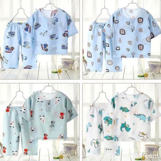 (hh1303)  Bộ ngủ cotton lụa cho bé hàng Quảng Châu