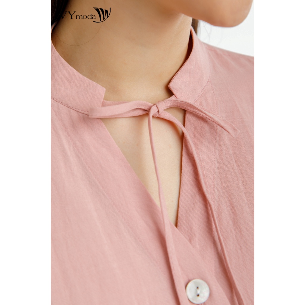 Bộ áo linen dáng peplum và quần sooc nữ IVY moda MS 16M7469