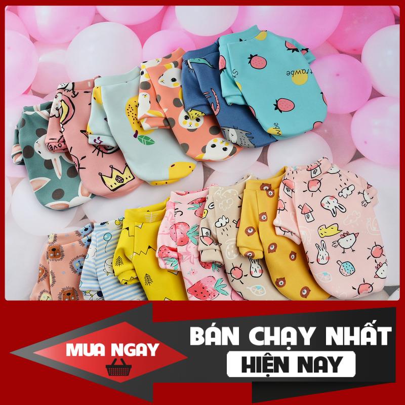 Áo thú cưng thu đông họa tiết hoạt hình xinh xắn