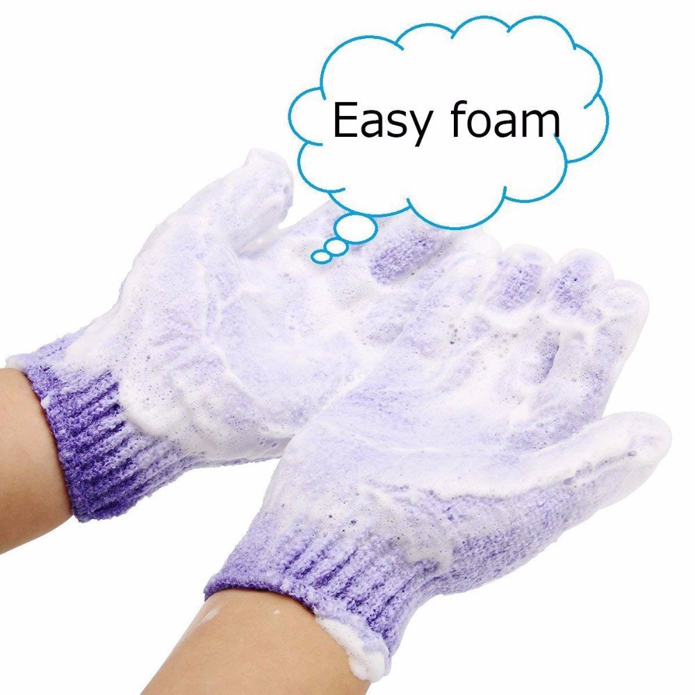 Mua 1 tặng 1- Găng tay tắm tẩy da chết lưng chân tay đa năng Hàn Quốc mát xa tẩy tế bào chết - Hanayuki Asia