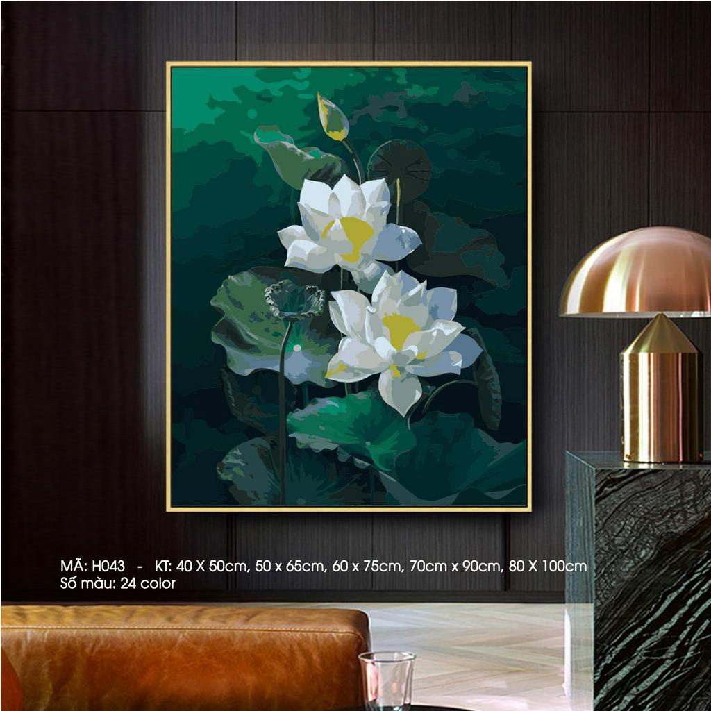 Tranh sơn dầu số hóa tự tô Hoa , Lọ hoa tinh tế H043 - Tặng kèm cọ , màu , khung , Paint by numbers DIY - ToastedART