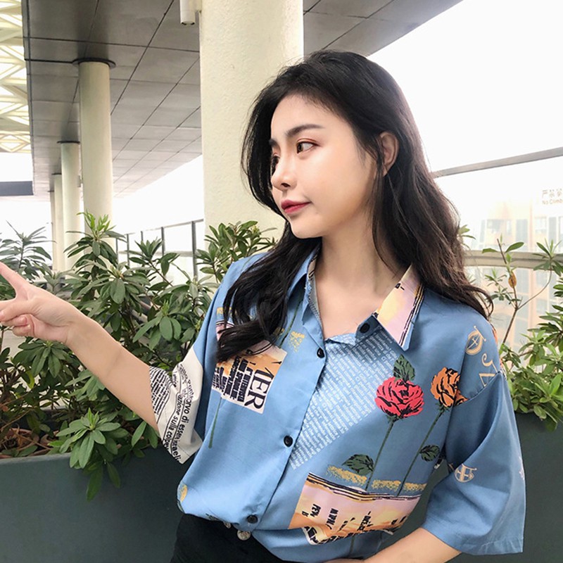 [Baywellfashion]Áo sơ mi voan in họa tiết hợp thời trang dành cho nữ | BigBuy360 - bigbuy360.vn