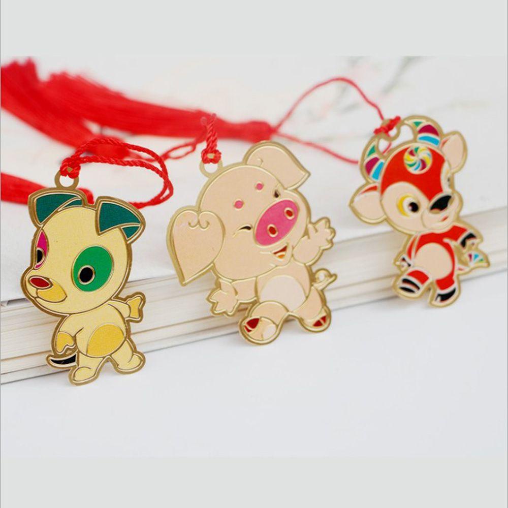 WTTLE Kẹp Sách Họa Tiết Hoạt Hình Phối Tua Rua Xinh Xắn Dành Cho Bé