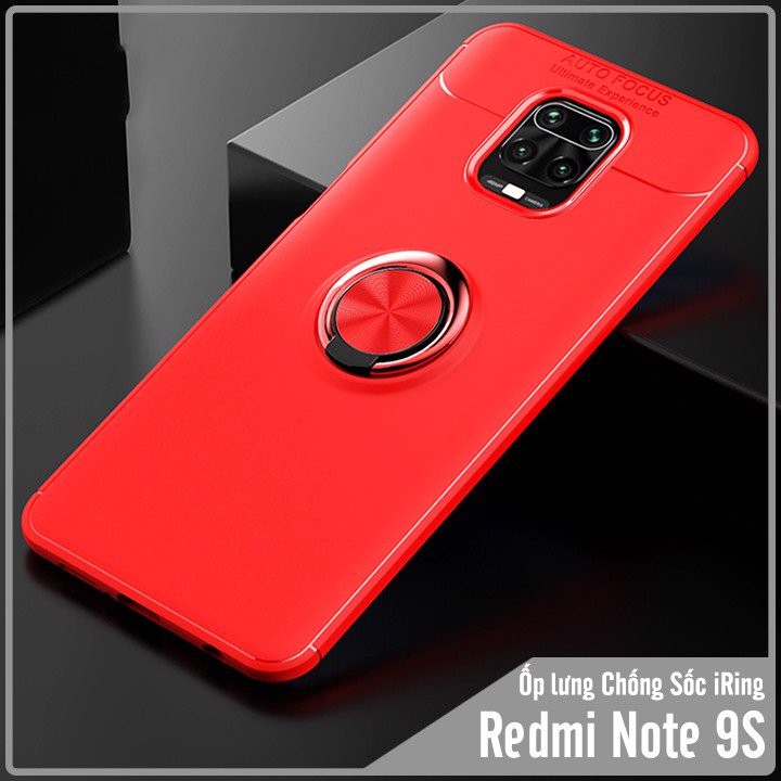 Ốp lưng Xiaomi Redmi Note 9S chống sốc iRing Auto Focus - 3 màu